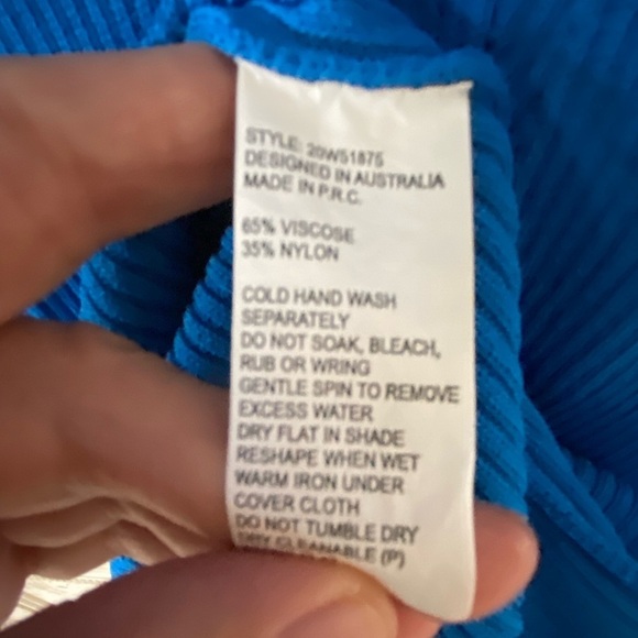 Manning Cartell RIBBED KNIT BODYCON DRESS IN BLUE size M - Picture 4 of 4